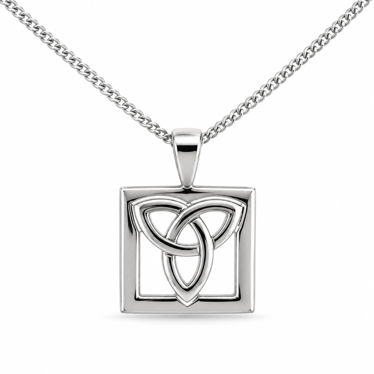 Silver Trinity Knot Pendant in 925 sterling silver
