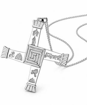 925 Silver St Bridget's Cross necklace